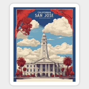 San Jose California United States of America Tourism Vintage Travel Sticker